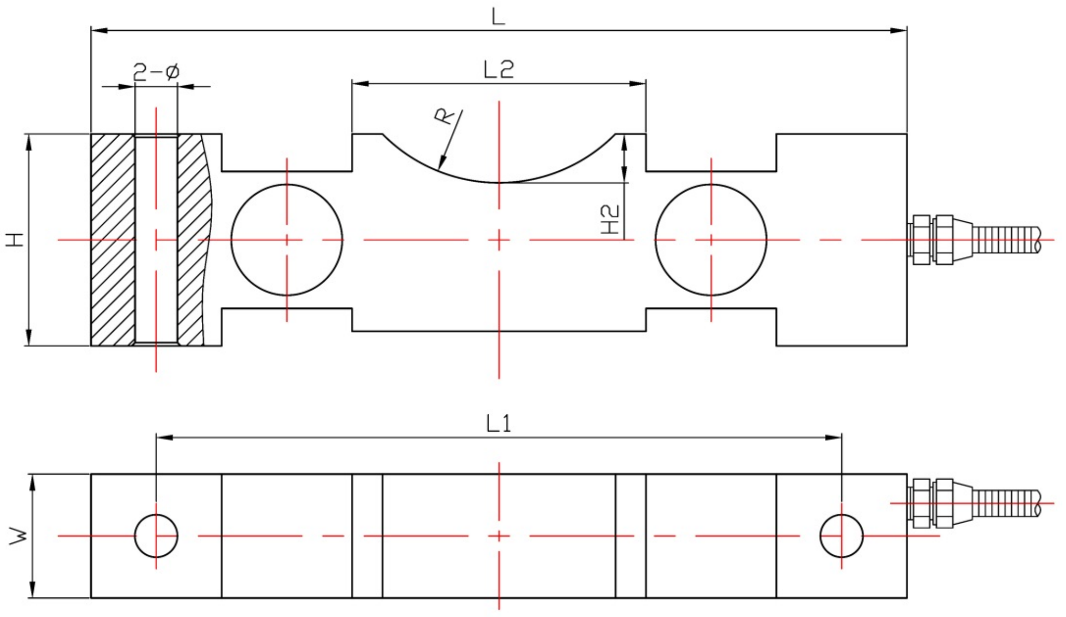 LCZ-106A尺寸图 LCZ-106A尺寸图