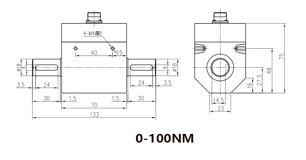 NJL-303扭矩尺寸图 NJL-303扭矩尺寸图