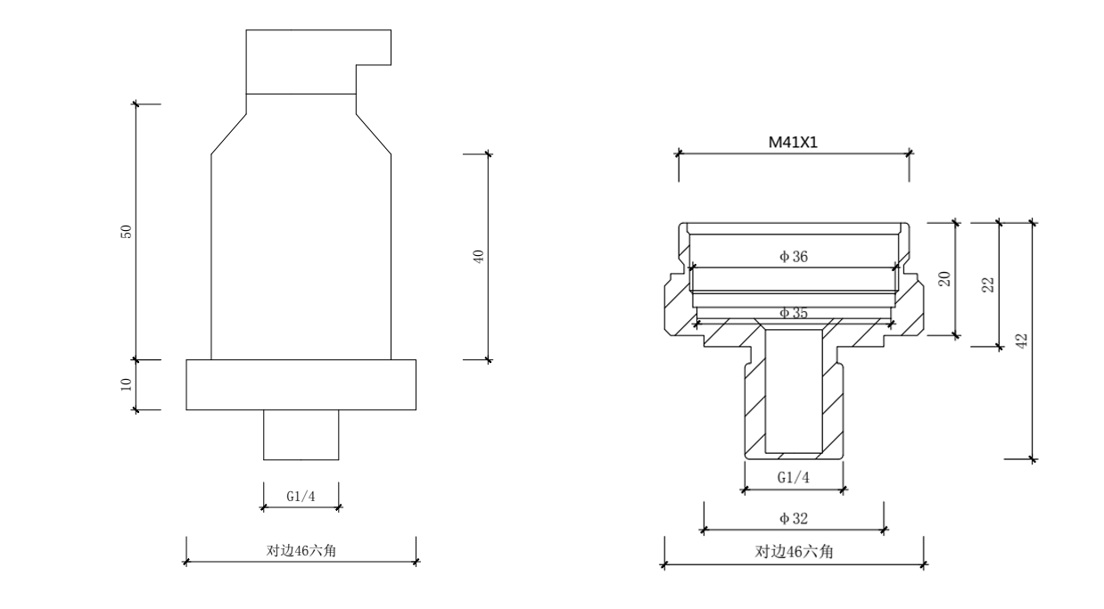PTL613Z绝压变送器尺寸图 PTL613Z绝压变送器尺寸图