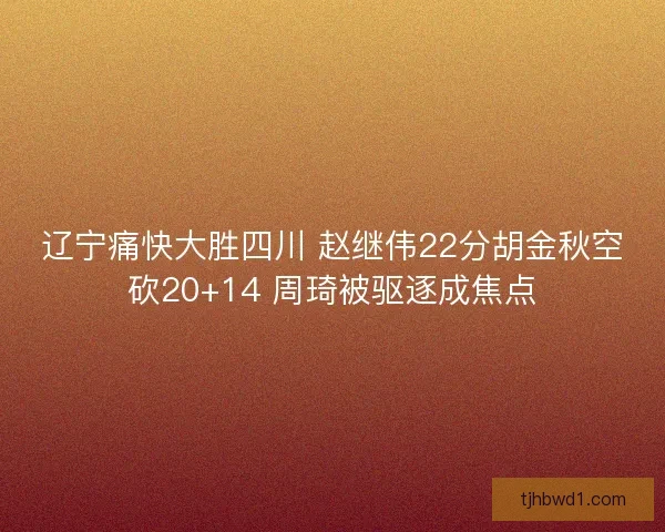 辽宁痛快大胜四川 赵继伟22分胡金秋空砍20+14 周琦被驱逐成焦点 辽宁痛快大胜四川 赵继伟22分胡金秋空砍20+14 周琦被驱逐成焦点